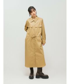 MIDIUMISOLID / ミディウミソリッド ロング・マキシ丈ワンピース | MIDIUMISOLID for Ladies ワークシャツワンピース