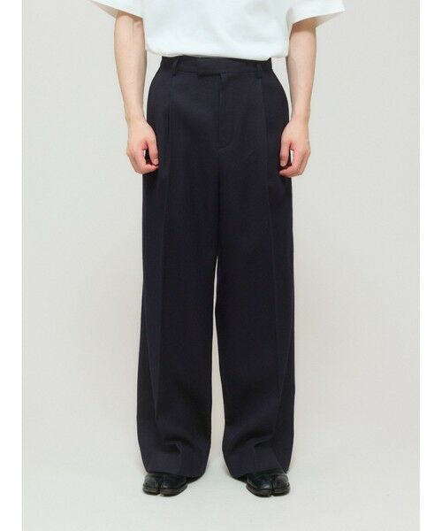 MIDIUMISOLID / ミディウミソリッド その他パンツ | MIDIUMISOLID Men’s ウールサージスラックス | 詳細6