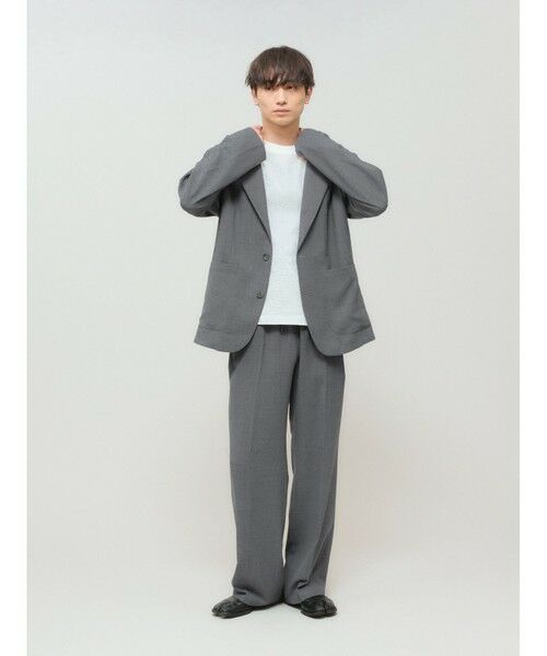 MIDIUMISOLID / ミディウミソリッド その他パンツ | MIDIUMISOLID Men’s タックストレートスラックス | 詳細4