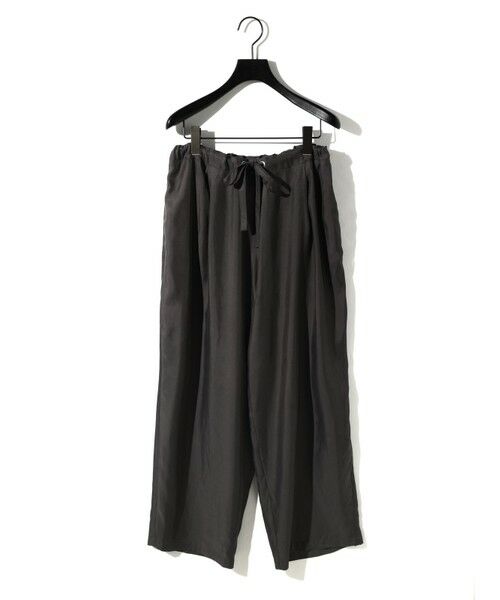 MIDIUMISOLID/ミディウミソリッド MIDIUMISOLID for Ladies リラックスキュプラパンツ ブラック(color99) FREE MIDIUMISOLID/ミディウミソリッド MIDIUMISOLID for Ladies リラックスキュプラパンツ ブラック(color99) FREE