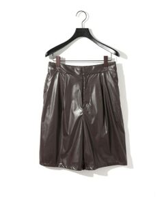 MIDIUMISOLID / ミディウミソリッド その他パンツ | MIDIUMISOLID for Ladies シンセティックレザーショートパンツ
