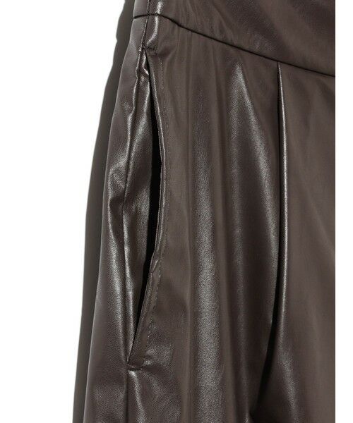 MIDIUMISOLID / ミディウミソリッド その他パンツ | MIDIUMISOLID for Ladies シンセティックレザーショートパンツ | 詳細3