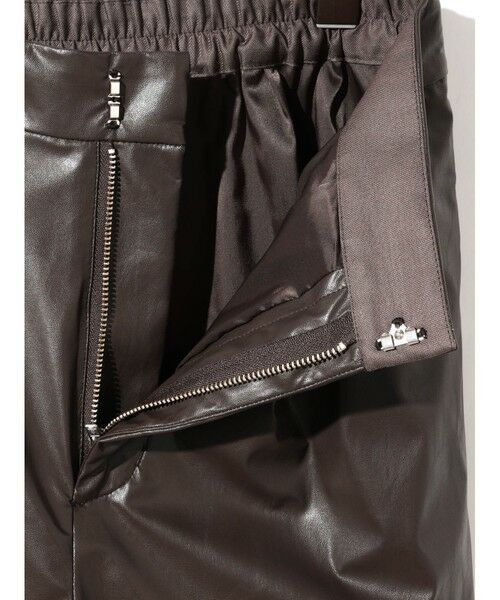 MIDIUMISOLID / ミディウミソリッド その他パンツ | MIDIUMISOLID for Ladies シンセティックレザーショートパンツ | 詳細4