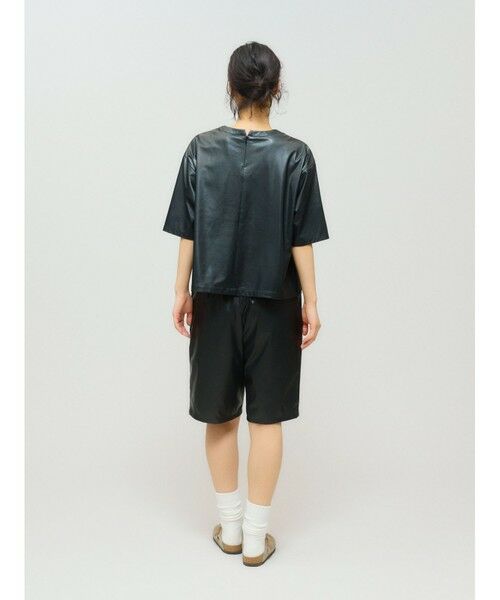 MIDIUMISOLID / ミディウミソリッド その他パンツ | MIDIUMISOLID for Ladies シンセティックレザーショートパンツ | 詳細13