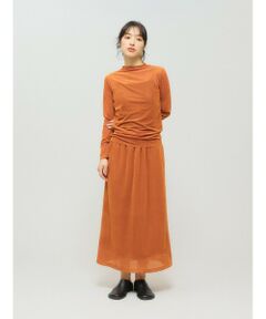 MIDIUMISOLID / ミディウミソリッド ミニ・ひざ丈スカート | MIDIUMISOLID for Ladies シアーベロアリブスカート