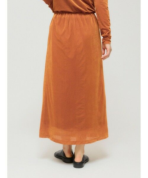 MIDIUMISOLID / ミディウミソリッド ミニ・ひざ丈スカート | MIDIUMISOLID for Ladies シアーベロアリブスカート | 詳細9