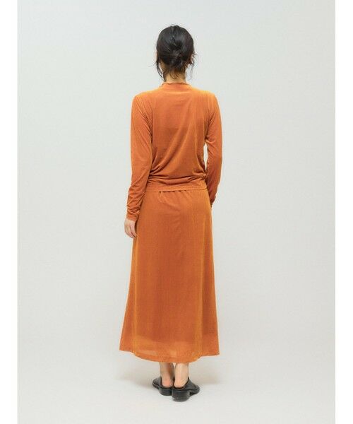 MIDIUMISOLID / ミディウミソリッド ミニ・ひざ丈スカート | MIDIUMISOLID for Ladies シアーベロアリブスカート | 詳細5