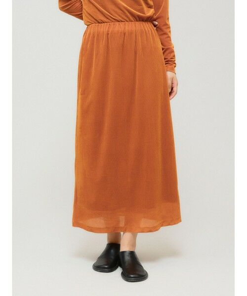 MIDIUMISOLID / ミディウミソリッド ミニ・ひざ丈スカート | MIDIUMISOLID for Ladies シアーベロアリブスカート | 詳細6