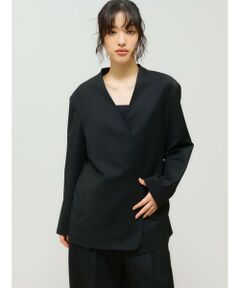 MIDIUMISOLID / ミディウミソリッド テーラードジャケット | MIDIUMISOLID for Ladies ノーカラージャケット