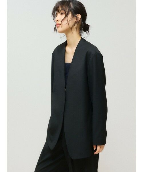 MIDIUMISOLID / ミディウミソリッド テーラードジャケット | MIDIUMISOLID for Ladies ノーカラージャケット | 詳細4