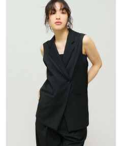 MIDIUMISOLID / ミディウミソリッド ベスト | MIDIUMISOLID for Ladies ウエストシェイプテーラードジレ