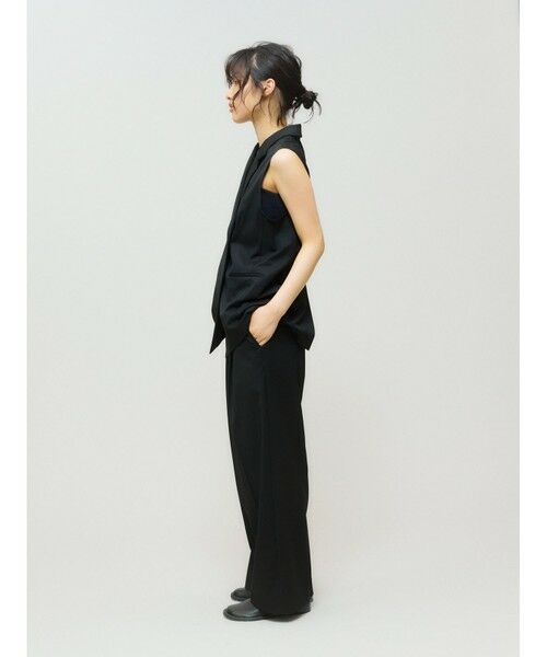 MIDIUMISOLID / ミディウミソリッド ベスト | MIDIUMISOLID for Ladies ウエストシェイプテーラードジレ | 詳細10