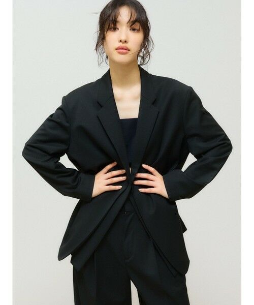 MIDIUMISOLID / ミディウミソリッド ベスト | MIDIUMISOLID for Ladies ウエストシェイプテーラードジレ | 詳細14