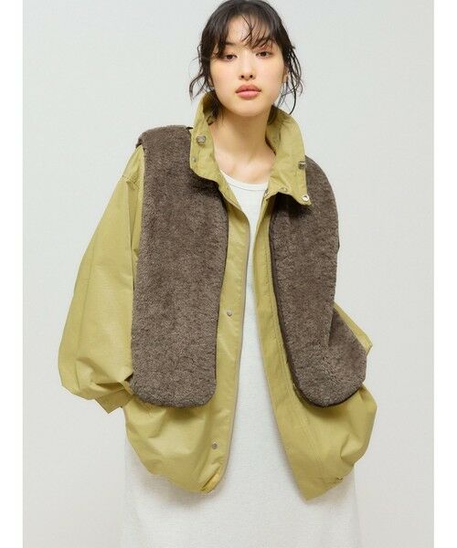 MIDIUMISOLID/ミディウミソリッド MIDIUMISOLID for Ladies ライナー付きコート ベージュ×ダークベージュ(color20) FREE MIDIUMISOLID/ミディウミソリッド MIDIUMISOLID for Ladies ライナー付きコート ベージュ×ダークベージュ(color20) FREE