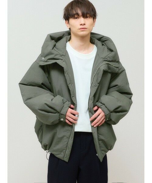 MIDIUMISOLID / ミディウミソリッド その他アウター | MIDIUMISOLID フード付きパディングブルゾン | 詳細3