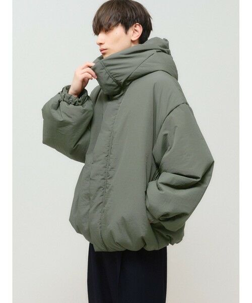 MIDIUMISOLID / ミディウミソリッド その他アウター | MIDIUMISOLID フード付きパディングブルゾン | 詳細4