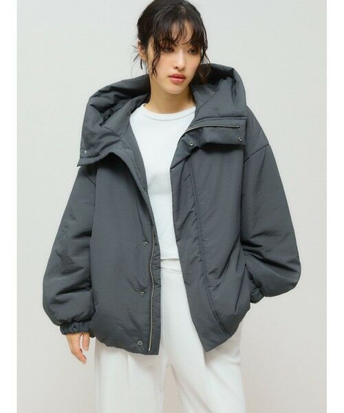 MIDIUMISOLID / ミディウミソリッド その他アウター | MIDIUMISOLID フード付きパディングブルゾン | 詳細11