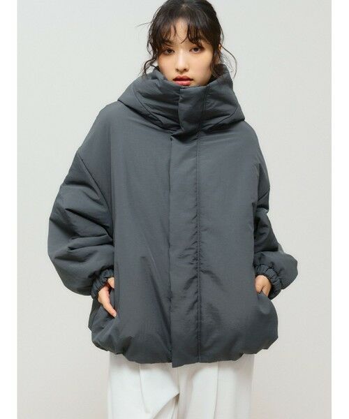 MIDIUMISOLID/ミディウミソリッド MIDIUMISOLID フード付きパディングブルゾン チャコールグレー(color92) SIZE 38 MIDIUMISOLID/ミディウミソリッド MIDIUMISOLID フード付きパディングブルゾン チャコールグレー(color92) SIZE 38