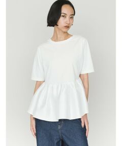 MIDIUMISOLID / ミディウミソリッド カットソー | MIDIUMISOLID for Ladies ウーブン スイッチング 2way ペプラム