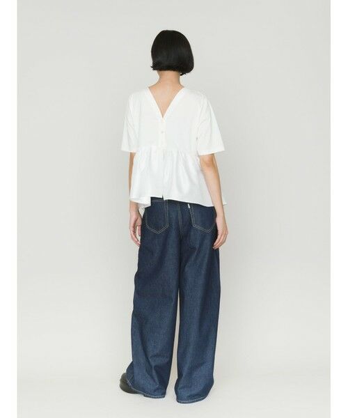 MIDIUMISOLID / ミディウミソリッド カットソー | MIDIUMISOLID for Ladies ウーブン スイッチング 2way ペプラム | 詳細10