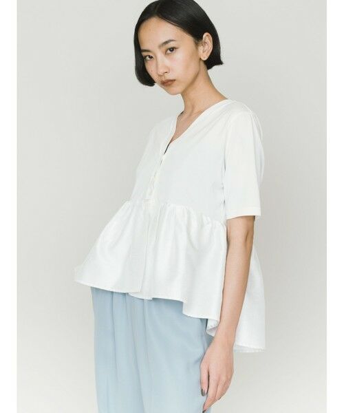 MIDIUMISOLID / ミディウミソリッド カットソー | MIDIUMISOLID for Ladies ウーブン スイッチング 2way ペプラム | 詳細12