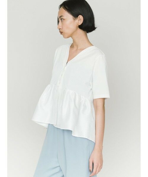 MIDIUMISOLID / ミディウミソリッド カットソー | MIDIUMISOLID for Ladies ウーブン スイッチング 2way ペプラム | 詳細13