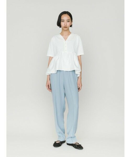 MIDIUMISOLID / ミディウミソリッド カットソー | MIDIUMISOLID for Ladies ウーブン スイッチング 2way ペプラム | 詳細15