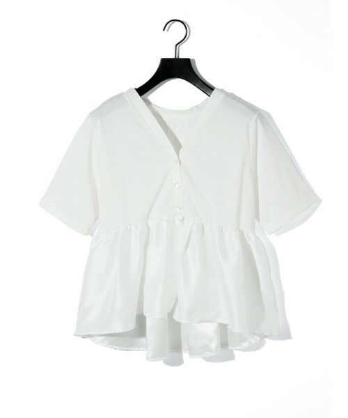 MIDIUMISOLID / ミディウミソリッド カットソー | MIDIUMISOLID for Ladies ウーブン スイッチング 2way ペプラム | 詳細17