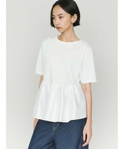 MIDIUMISOLID / ミディウミソリッド カットソー | MIDIUMISOLID for Ladies ウーブン スイッチング 2way ペプラム | 詳細3