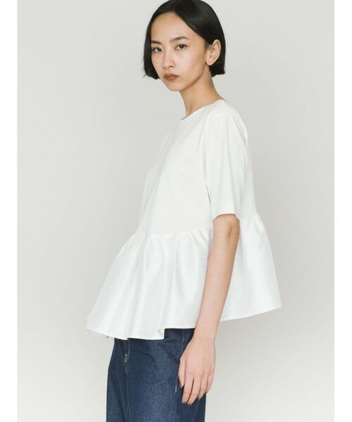 MIDIUMISOLID / ミディウミソリッド カットソー | MIDIUMISOLID for Ladies ウーブン スイッチング 2way ペプラム | 詳細4