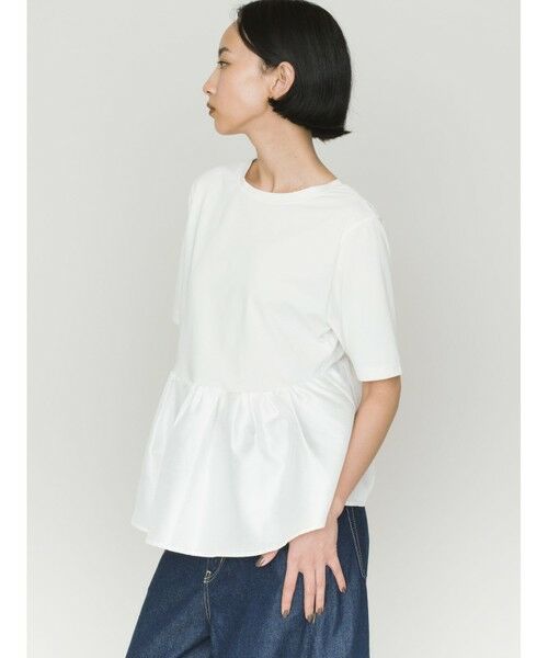 MIDIUMISOLID / ミディウミソリッド カットソー | MIDIUMISOLID for Ladies ウーブン スイッチング 2way ペプラム | 詳細5