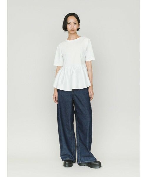 MIDIUMISOLID / ミディウミソリッド カットソー | MIDIUMISOLID for Ladies ウーブン スイッチング 2way ペプラム | 詳細7