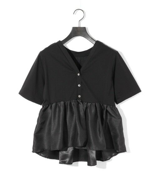 MIDIUMISOLID / ミディウミソリッド カットソー | MIDIUMISOLID for Ladies ウーブン スイッチング 2way ペプラム | 詳細22