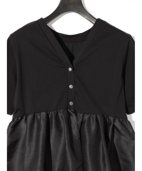 MIDIUMISOLID / ミディウミソリッド カットソー | MIDIUMISOLID for Ladies ウーブン スイッチング 2way ペプラム | 詳細24