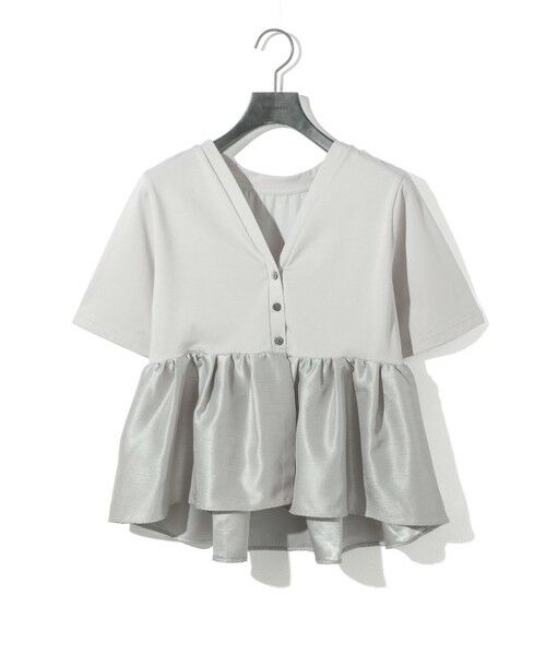 MIDIUMISOLID / ミディウミソリッド カットソー | MIDIUMISOLID for Ladies ウーブン スイッチング 2way ペプラム | 詳細26