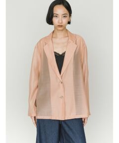 MIDIUMISOLID / ミディウミソリッド テーラードジャケット | MIDIUMISOLID for Ladies シアーシャツジャケット