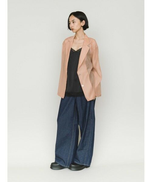 MIDIUMISOLID / ミディウミソリッド テーラードジャケット | MIDIUMISOLID for Ladies シアーシャツジャケット | 詳細9