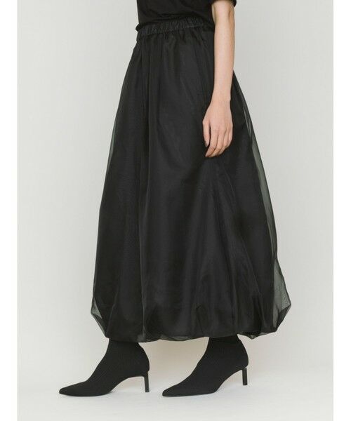 MIDIUMISOLID / ミディウミソリッド ロング・マキシ丈スカート | MIDIUMISOLID for Ladies シアーロングバルーンスカート | 詳細10