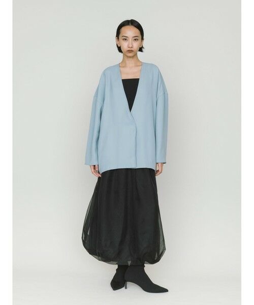 MIDIUMISOLID / ミディウミソリッド ロング・マキシ丈スカート | MIDIUMISOLID for Ladies シアーロングバルーンスカート | 詳細12