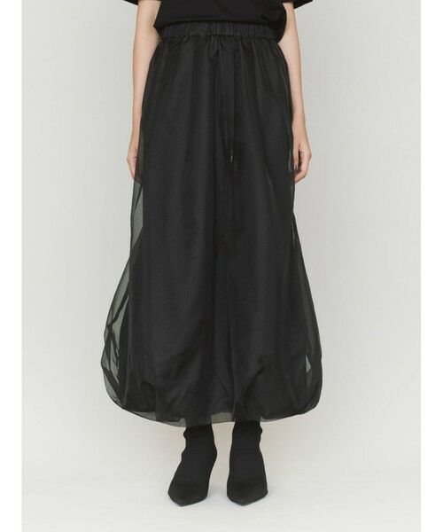 MIDIUMISOLID / ミディウミソリッド ロング・マキシ丈スカート | MIDIUMISOLID for Ladies シアーロングバルーンスカート | 詳細7