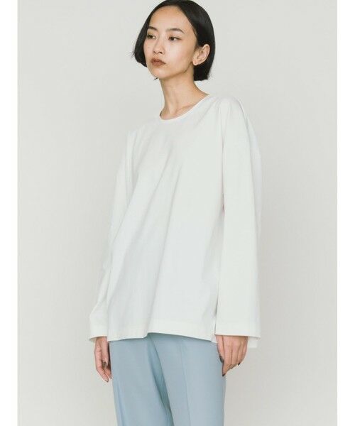 MIDIUMISOLID / ミディウミソリッド カットソー | MIDIUMISOLID ストレートスリーブワイドプルオーバー（オフホワイト(color11)）