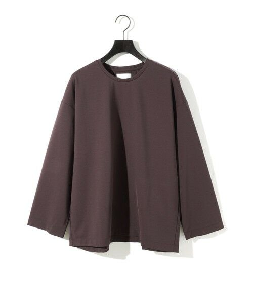 MIDIUMISOLID / ミディウミソリッド カットソー | MIDIUMISOLID ストレートスリーブワイドプルオーバー（チャコールグレー(color92)）