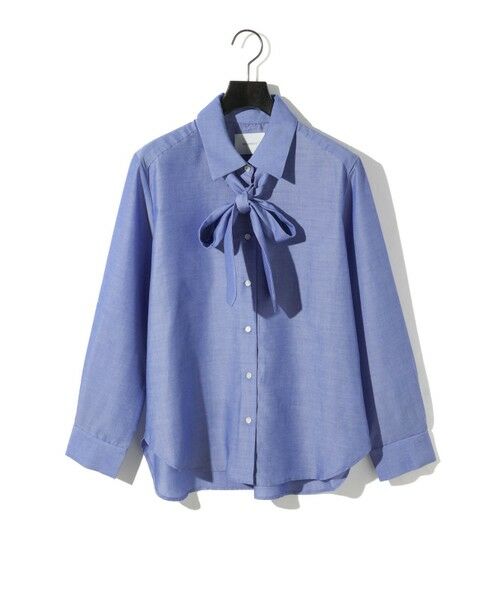 MIDIUMISOLID / ミディウミソリッド シャツ・ブラウス | MIDIUMISOLID for Ladies レギュラーカラータイ付シャツ | 詳細13