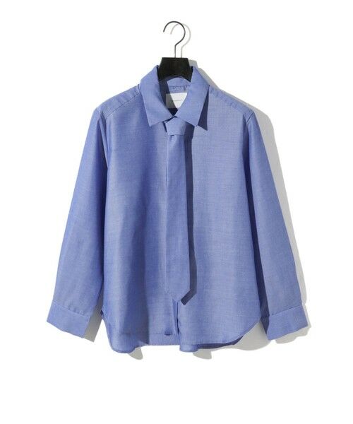 MIDIUMISOLID / ミディウミソリッド シャツ・ブラウス | MIDIUMISOLID for Ladies レギュラーカラータイ付シャツ | 詳細14