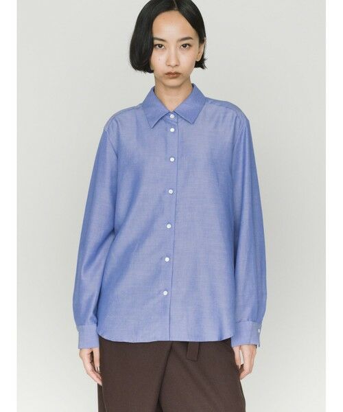 MIDIUMISOLID / ミディウミソリッド シャツ・ブラウス | MIDIUMISOLID for Ladies レギュラーカラータイ付シャツ | 詳細4