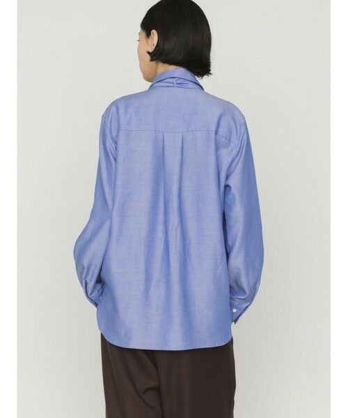 MIDIUMISOLID / ミディウミソリッド シャツ・ブラウス | MIDIUMISOLID for Ladies レギュラーカラータイ付シャツ | 詳細8