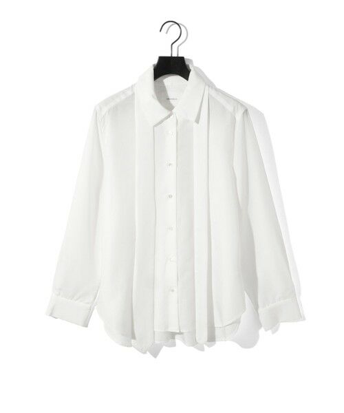 MIDIUMISOLID/ミディウミソリッド MIDIUMISOLID for Ladies レギュラーカラータイ付シャツ オフホワイト(color11) FREE MIDIUMISOLID/ミディウミソリッド MIDIUMISOLID for Ladies レギュラーカラータイ付シャツ オフホワイト(color11) FREE