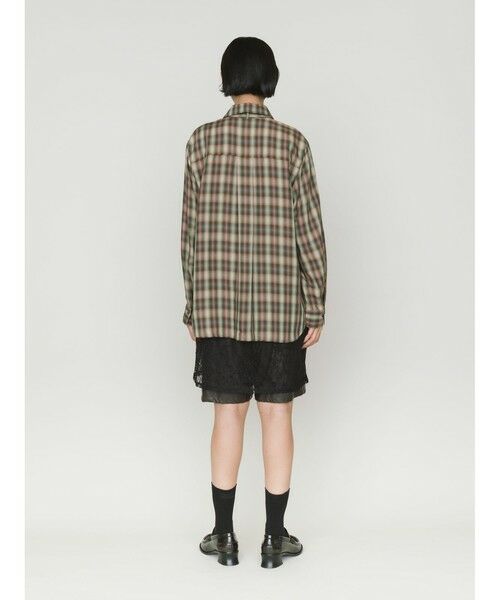 MIDIUMISOLID / ミディウミソリッド シャツ・ブラウス | MIDIUMISOLID for Ladies チェックレギュラーカラータイ付シャツ | 詳細10