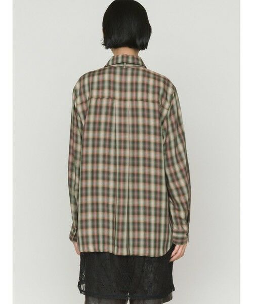 MIDIUMISOLID / ミディウミソリッド シャツ・ブラウス | MIDIUMISOLID for Ladies チェックレギュラーカラータイ付シャツ | 詳細5