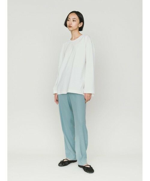 MIDIUMISOLID / ミディウミソリッド スラックス・ドレスパンツ | MIDIUMISOLID for Ladies センタープレスストレートイージーパンツ | 詳細11